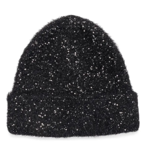 Rag & Bone Dani Beanie Black Sequin New One Size main image 4